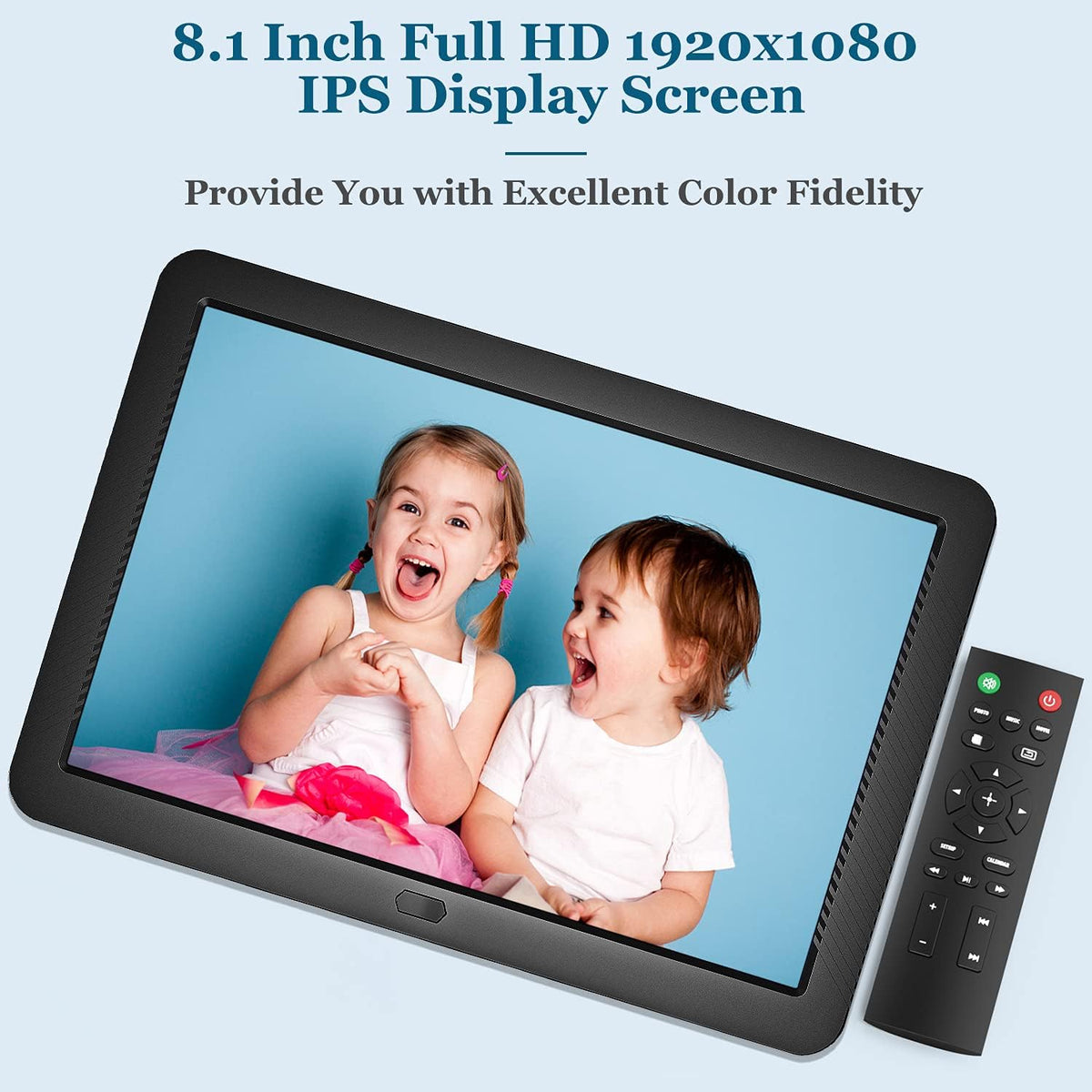 8.1 Inch FHD IPS Digital Photo Frame with Remote Control H8162
