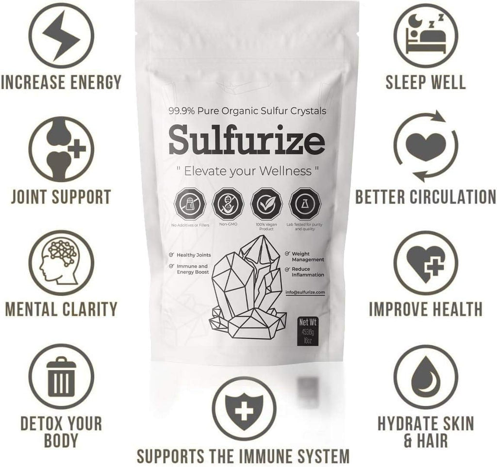 99.9% Pure MSM Crystals Supplement - 1 LBS Pack F365