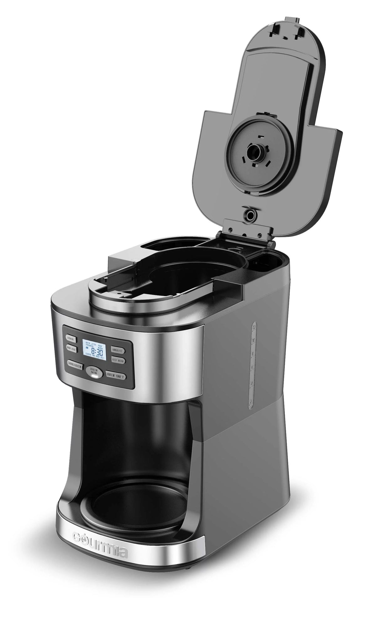 12-Cup Black Coffee Maker with Integrated Grinder E994