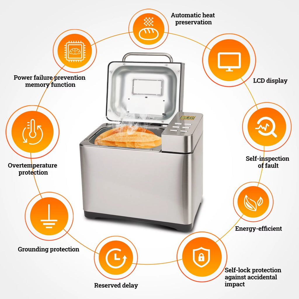19-in-1 2LB Stainless Steel Bread Maker X753