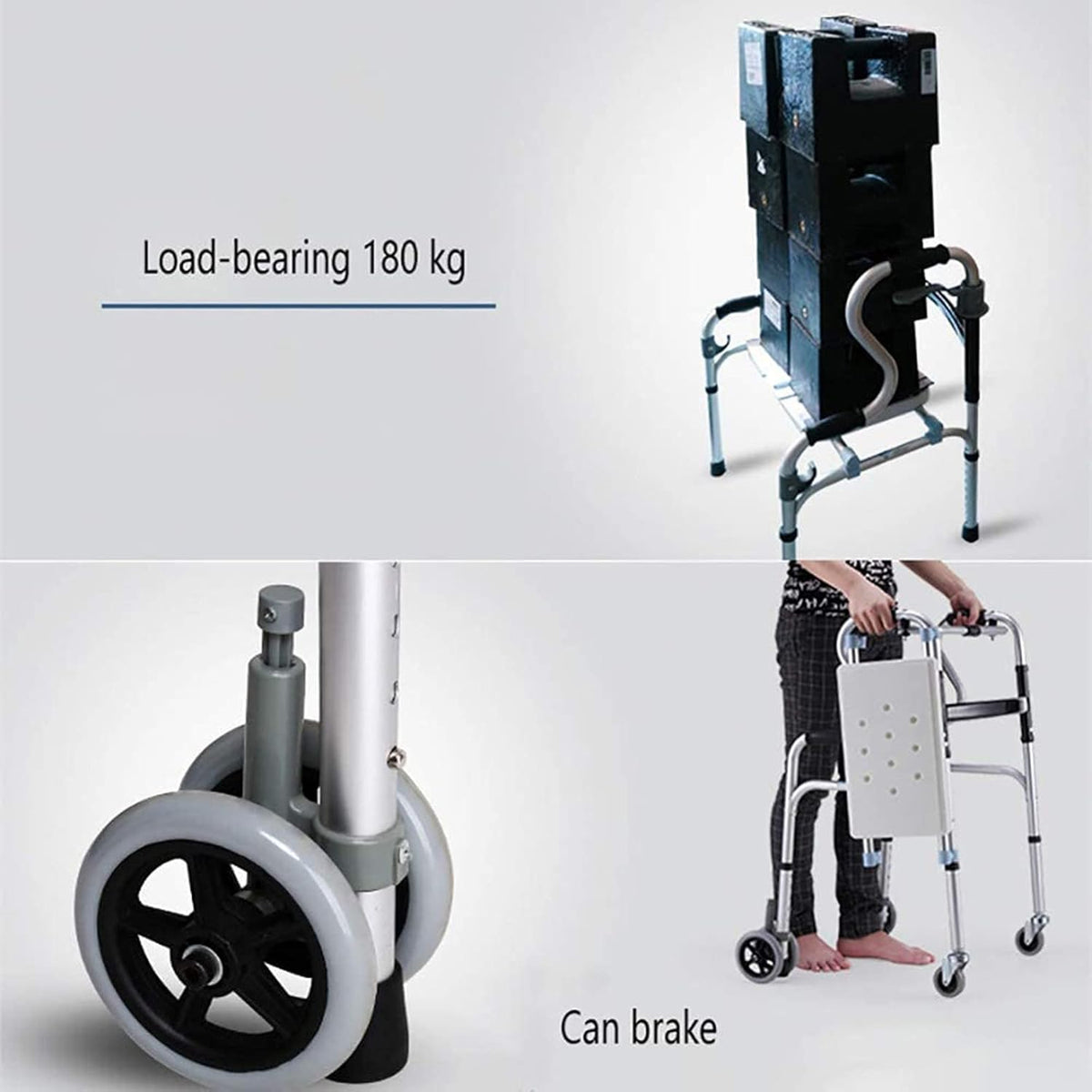 Mobile Wheeled Commode Chair with Brakes R1006