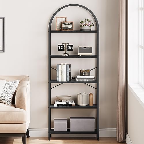 5 Tier Tall Wood Bookcase G117