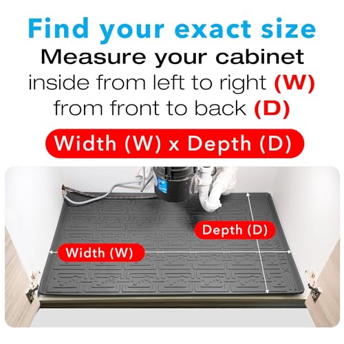 Gray 40" x 22 1/4 Waterproof Under Sink Mat Q9601