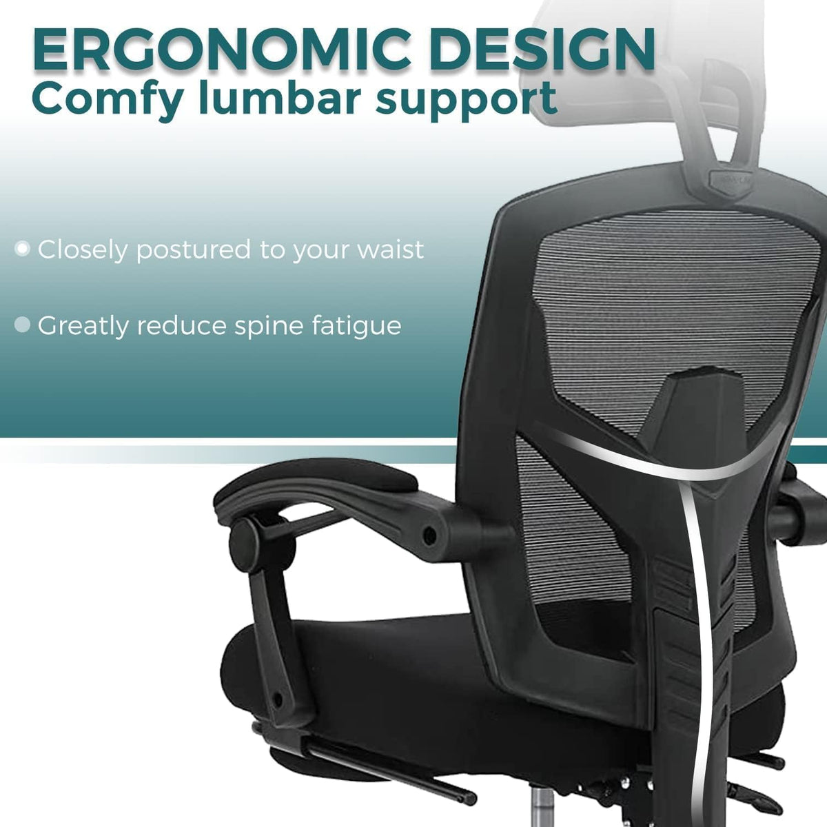 Ergonomic High Back Mesh Office Chair with Lumbar Support W461
