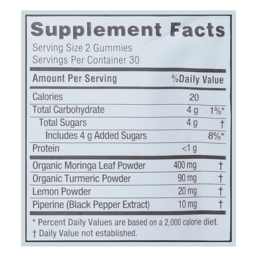Moringa & Turmeric Lemon Gummies, 60 Gummies H46066