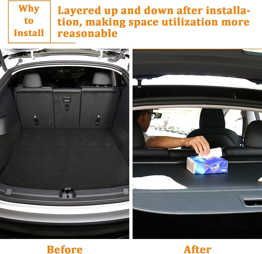 Cargo Cover Retractable Rear Trunk Parcel Shelf Security Shade Pack of 2 K15232