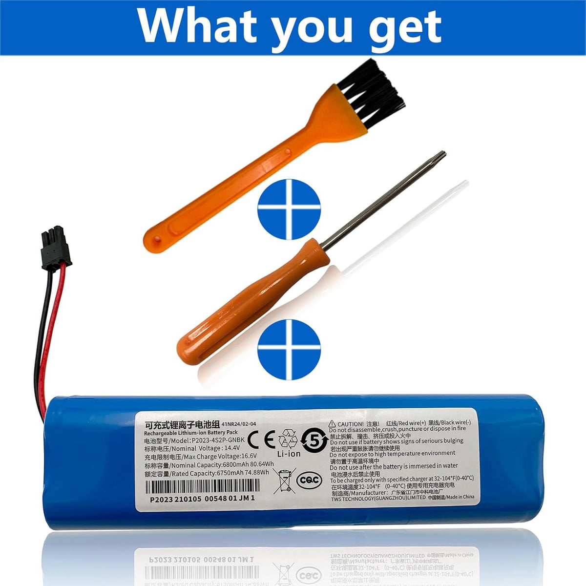 6800mAh 80.64Wh 14.4V Vacuum Battery V54862