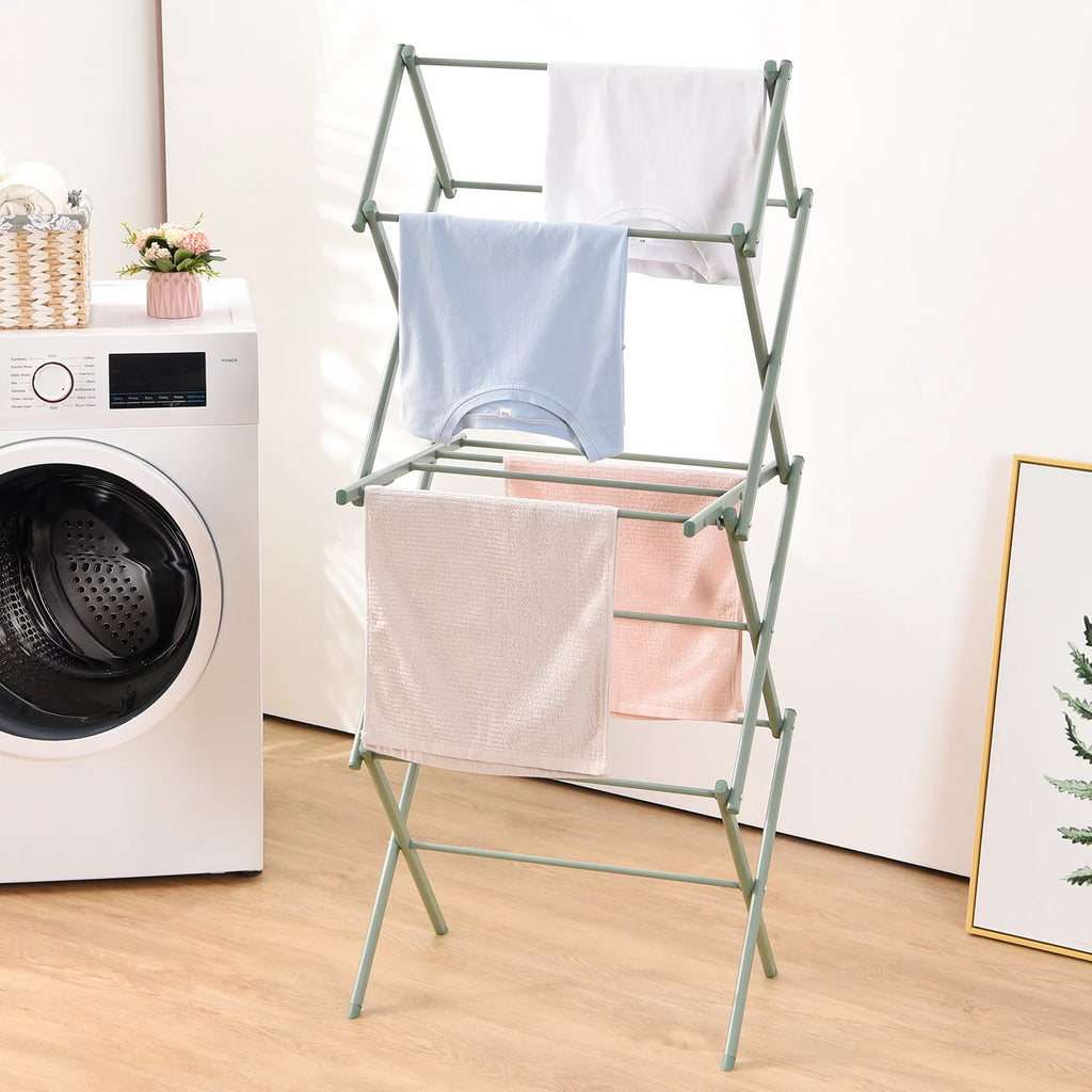 3-Tier Collapsible Steel Laundry Rack A17981
