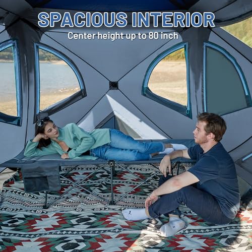 4 Person Instant Pop Up Camping Tent with Rain Fly and Carry Bag Z6444