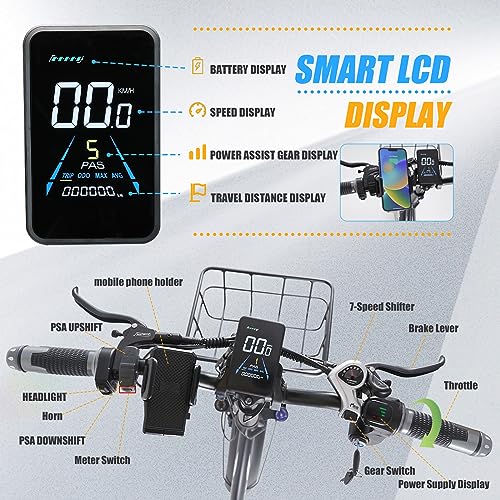 1000W Folding Electric Bike with Removable Battery Fat Tire I373192