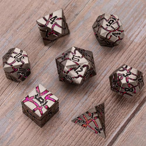 Metal 7PCS Polyhedral D&D Dice Set K533674