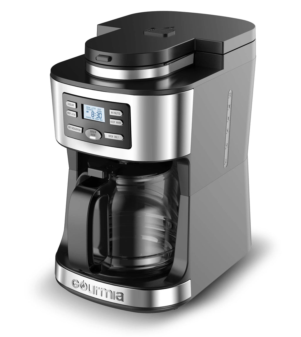 12-Cup Black Coffee Maker with Integrated Grinder E994