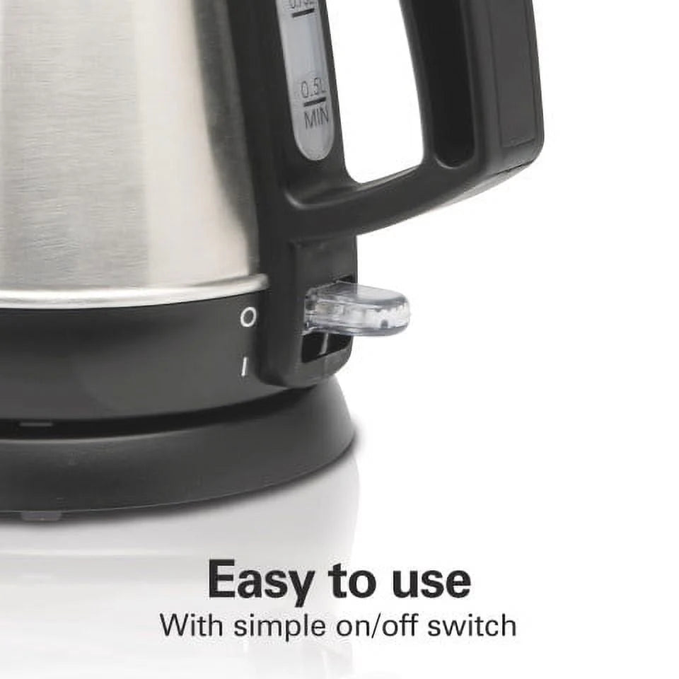1 Liter Stainless Steel and Black Electric Kettle S14597