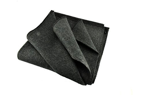 51"x 80" Gray Wool Blanket, 50% Wool, Lightweight 2 lb O34144