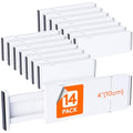 14 Pack 4" High Adjustable White Drawer Dividers Q29682