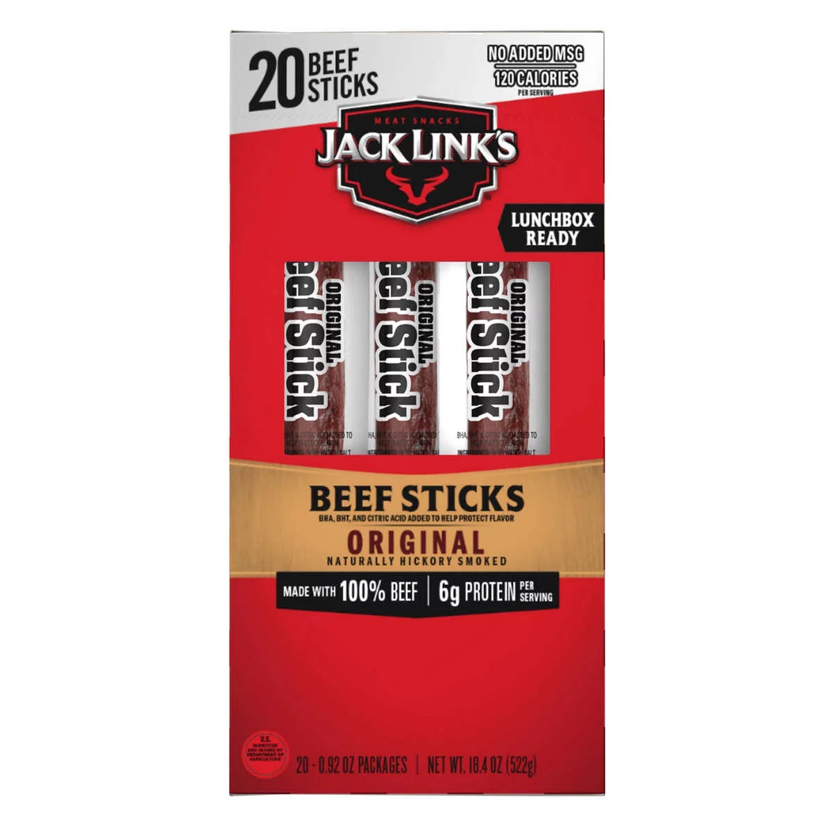 Original Beef Jerky Stick, 0.92 oz, 20-count D5211