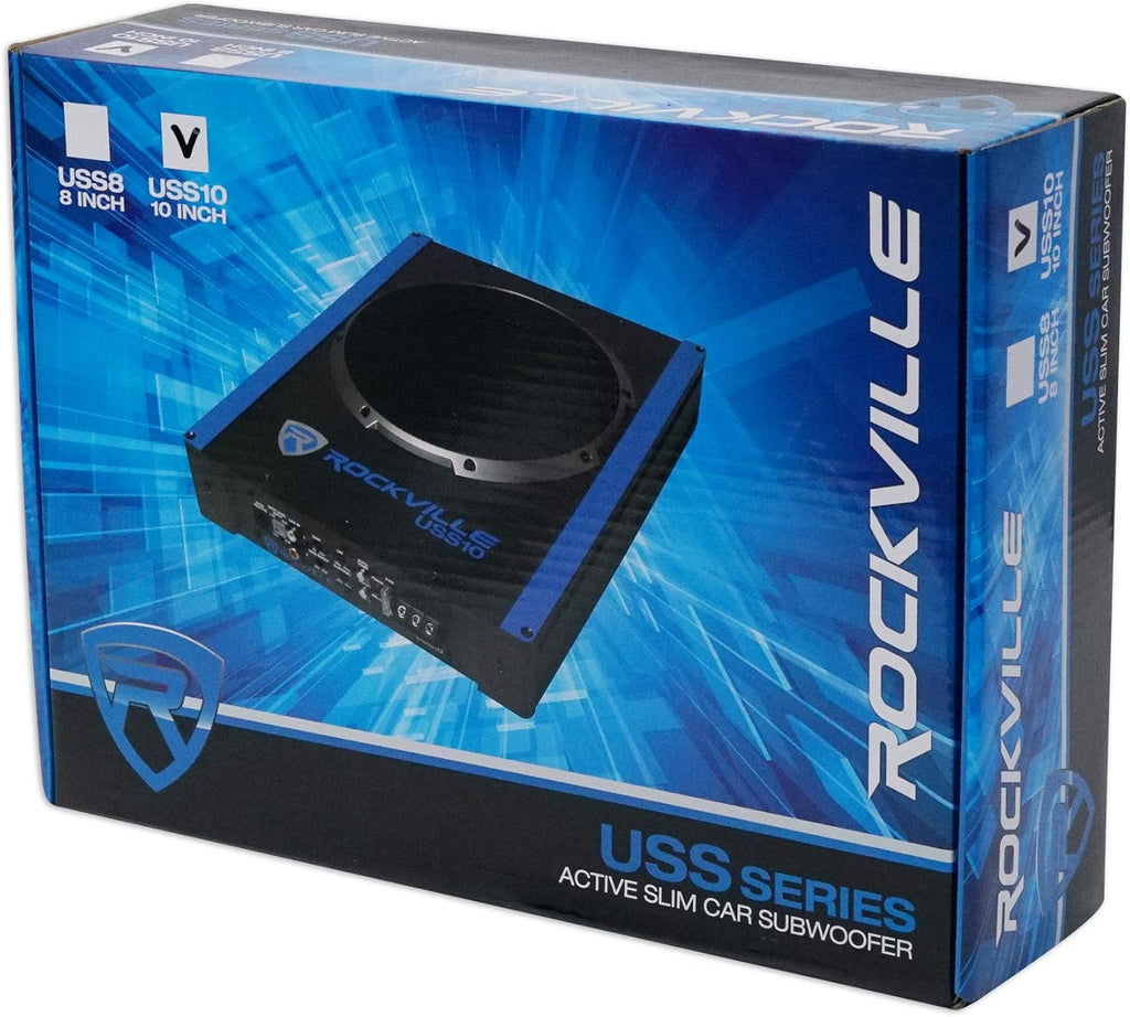 10" 800w Slim Under-Seat Active Powered Car Subwoofer R250620