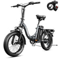 1000W Foldable Electric Bike, 48V 15Ah Removable Battery, 20" Fat Tire, 7 Speed U9578
