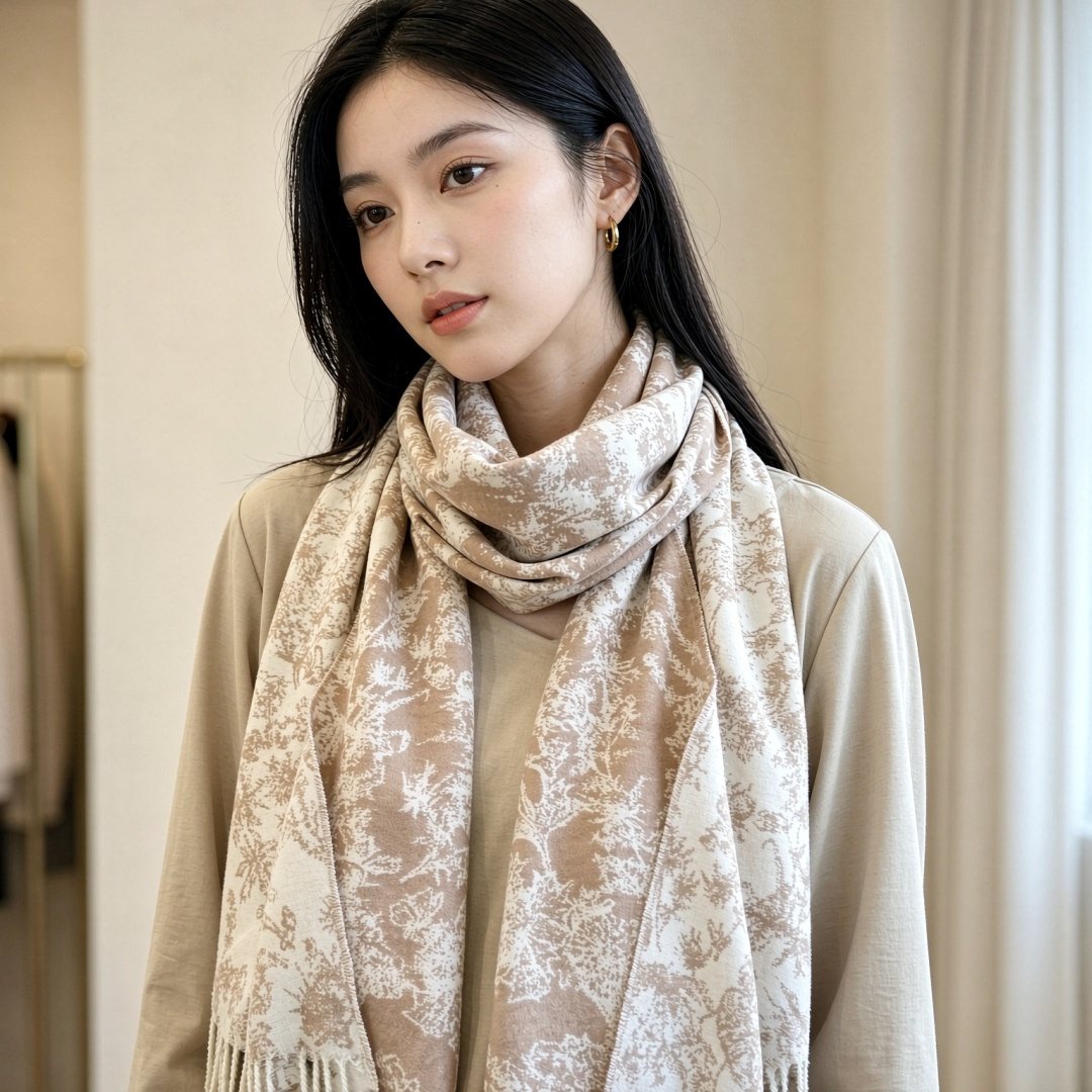 Dior Botanical Fringed Scarf