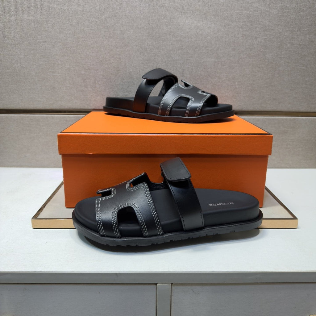 Hermès Cutout Slide Sandals